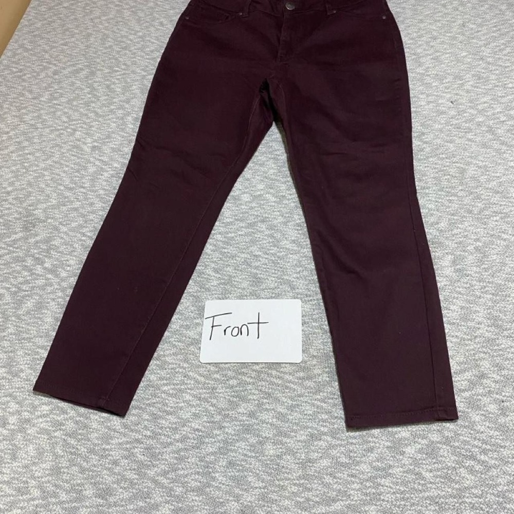 D. Jeans burgundy denim jeans pants women12. SKU-B977